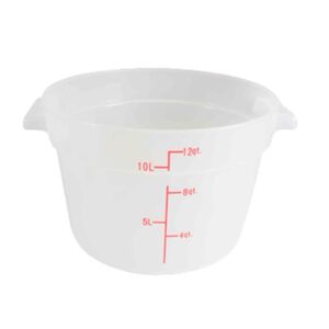 12 Qt Round Food Storage Container, PP, Translucent