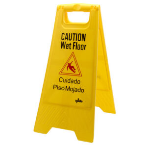 24 H x 12" W / Caution Wet Floor Sign / Yellow