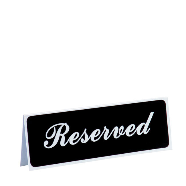 3 X 8" Reserved Sign / Traex