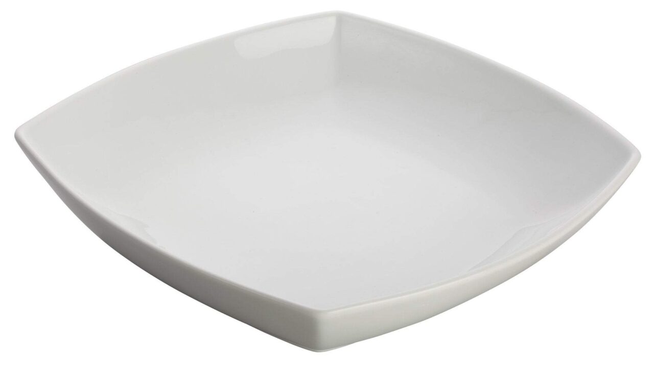 10" Square Porcelain Square Bowl, Bright