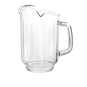 64 Oz Water Pitcher / 3 Spout / Clear / 12