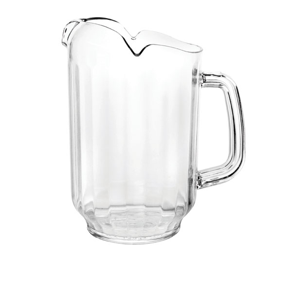 64 Oz Water Pitcher / 3 Spout / Clear / 12