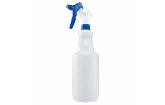 Spray Bottle, 28 Oz, Plastic, Blue