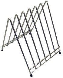 Cutting Board Rack, 6 Slots, Chrome Plat