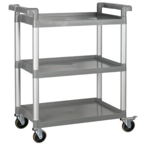 3-Tier Utility Carts w/ Brakes / Gray