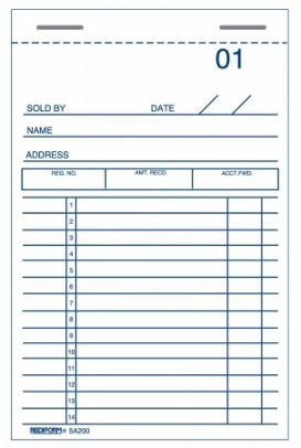 Sales Book 25 Books / Pack / 250