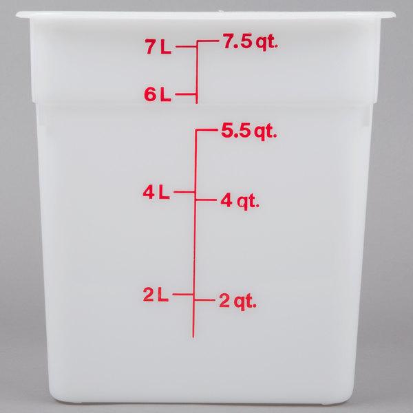 8 Qt Container/Sq./White