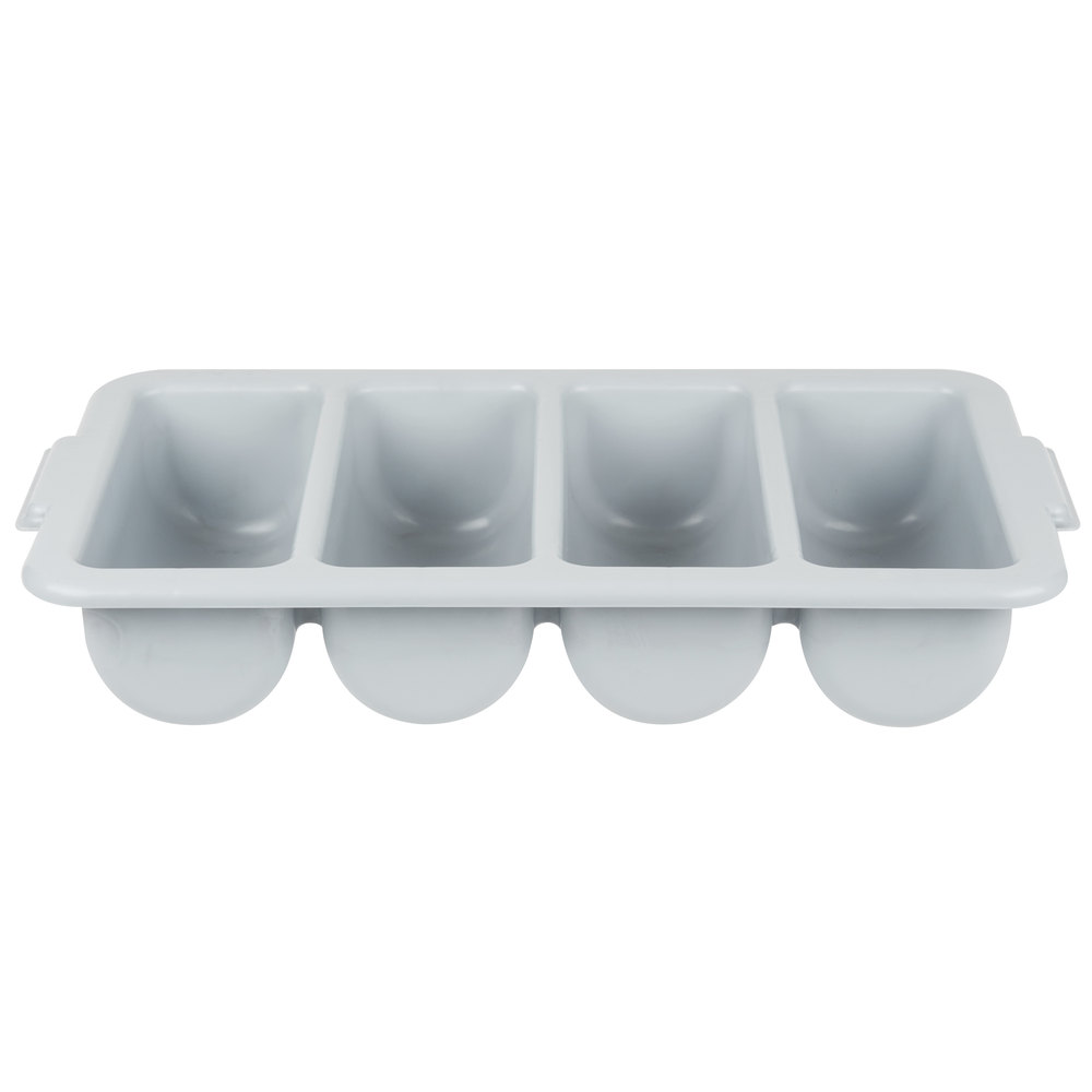 4 Compartment Cutlery Tray - Grey