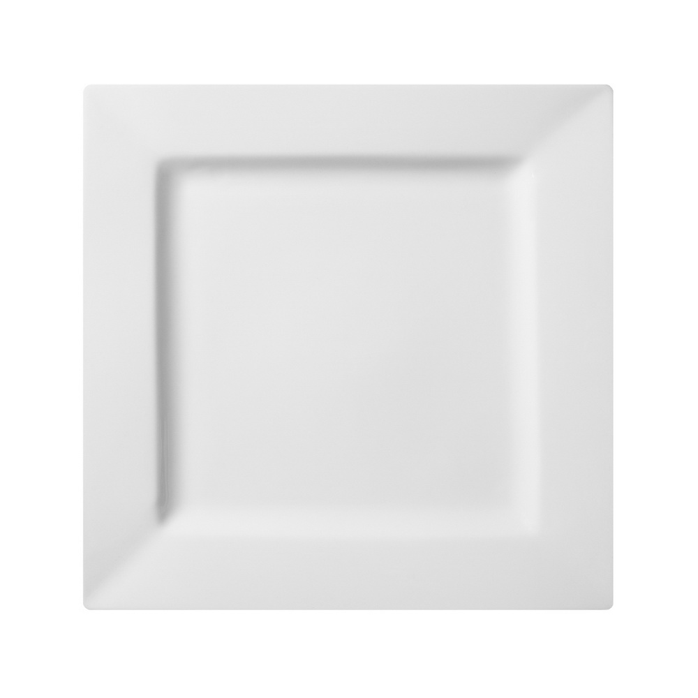 10" Flat Square Board Rim Plate / 12