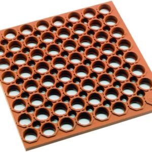 3' X 5' Rubber Floor Mat / Red / Grease Proof