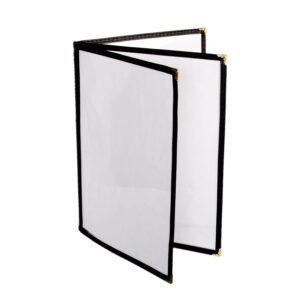 Menu Cover / 8.5" x 11" / 3 Page / Black