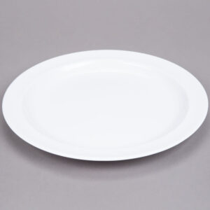 8" Round Plate White