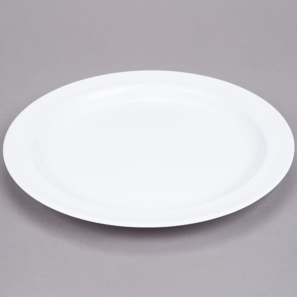 8" Round Plate White