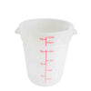 22 Qt Round Food Storage Container, PP, Translucent