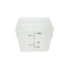 12 Qt Plastic Square Food Storage Containers, Translucent