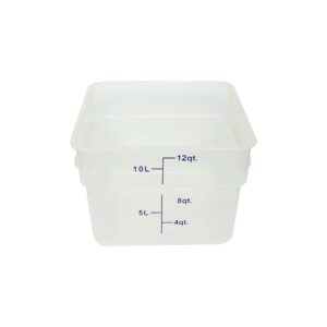 12 Qt Plastic Square Food Storage Containers, Translucent