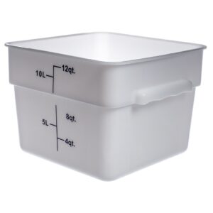 12 Qt Square Food Storage Container / White