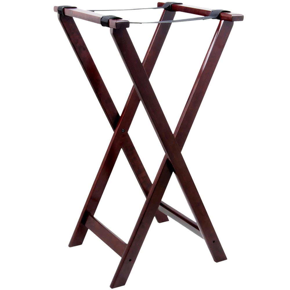 Double Bar Wood Tray Stand/Mah