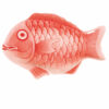 10" Fish / Melamine Plate / Red / 3 Dz