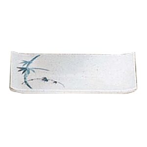 6 3/4" x 4 1/2" / Bamboo Plate / Blue Bamboo