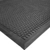 3" x 5" Ridge Scraper Rubber Mat / 3/8" Thick / Black
