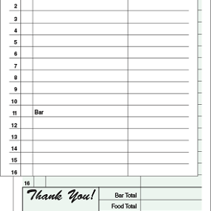 926SW Shrink Wrap Duplicate Guest Check / 2500 / Cs