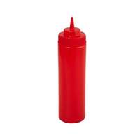 24 Oz Squeeze Bottles, Wide Mouth, Red