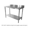 24" X 60" X 35", 430 S/S Worktable, Flat Top with 4" Backsplash / 1 Set