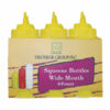 16 Oz Wide-Mouth Squeeze Bottle Yellow (6 Pack)