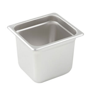 Anti-jam Steam Pan, 1/6 Size, 6", 24 Ga