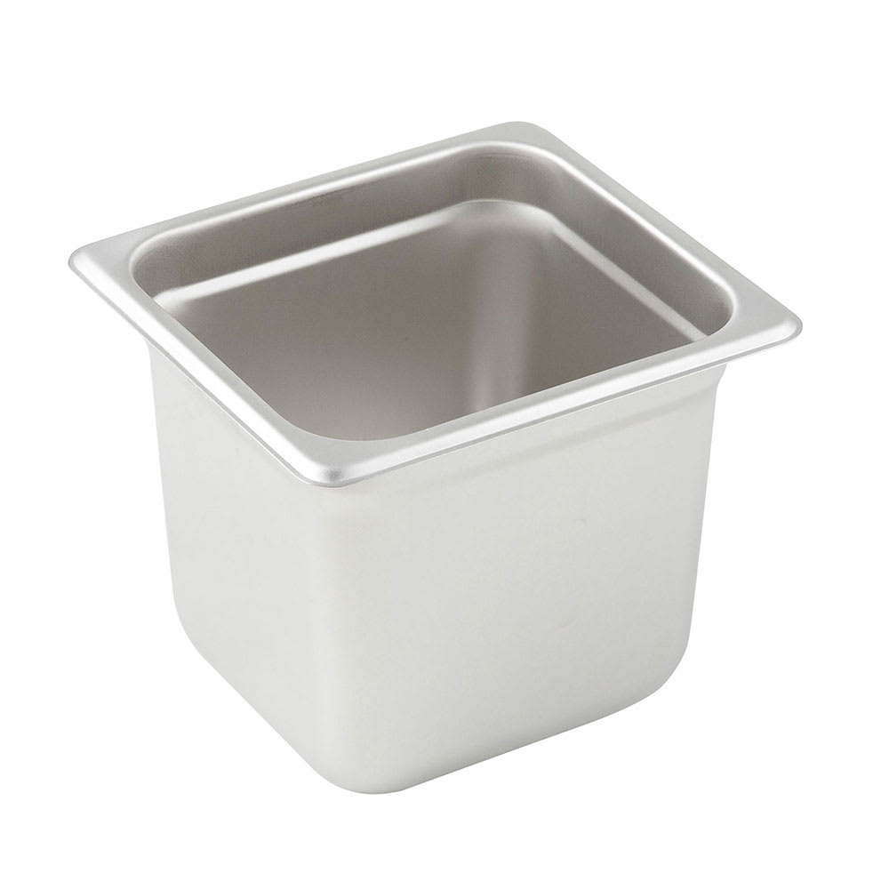 Anti-jam Steam Pan, 1/6 Size, 6", 24 Ga