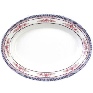 Rose Oval Melamine Platter, 16" x 11-5/8"