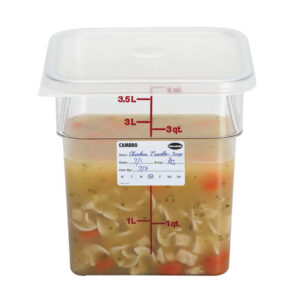 Cambro / Container / Square / Clear / 4 Qt