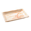 12 oz / Wave Rectangular Plate/ 8.25 X 5 3/8 / Gold Orchid