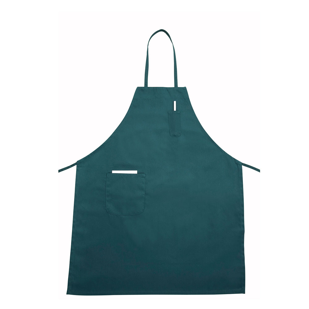 Full Length Bib Apron w/Pocket/Grn