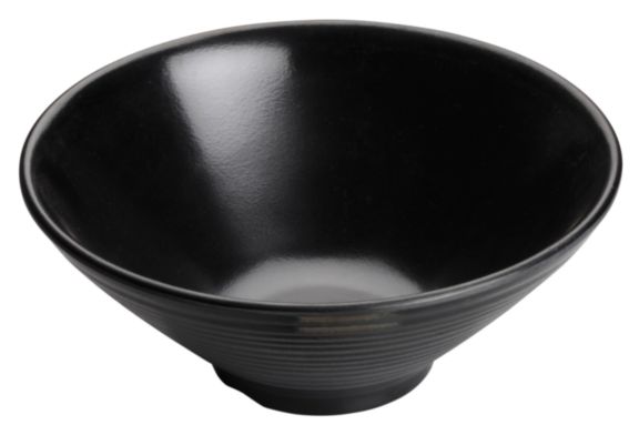 9" Dia Melamine Bowl, Black