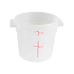 1 Qt Round Food Storage Container, PP, Transcluent