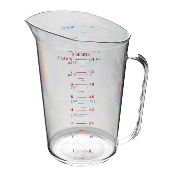2 Qt / 2L Polycarbonate Measuring Cup / 12