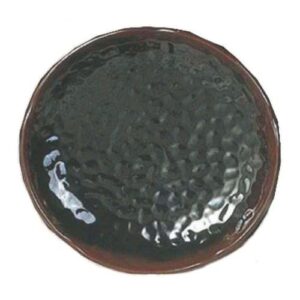 7 1/4" Lotus Shape Plate, Tenmoku / 4 Dz