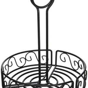 Round Condiment Caddy / 7 1/2" Black