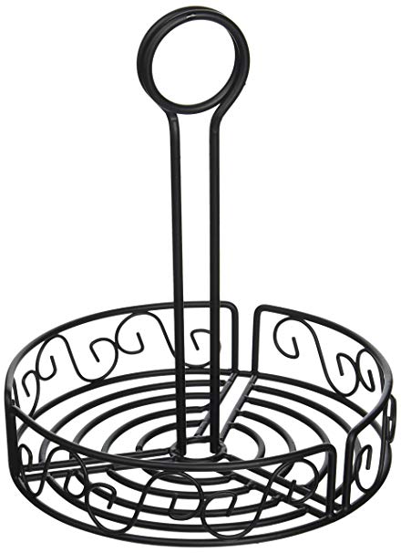 Round Condiment Caddy / 7 1/2" Black