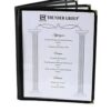 Menu Cover/8.5 X 11"/Book 4 Pg/Blk