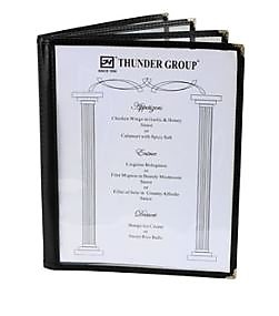 Menu Cover/8.5 X 11"/Book 4 Pg/Blk