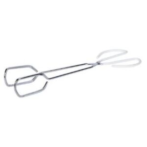 15" Scissor Tong / Plastic Handle / Chrome