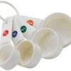 Measure Cup Set / White Plastic / 4 Pieces / MCPP-4