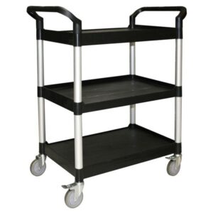3-Tier Bus Cart/33 1/2x16 1/8x37"/Blk