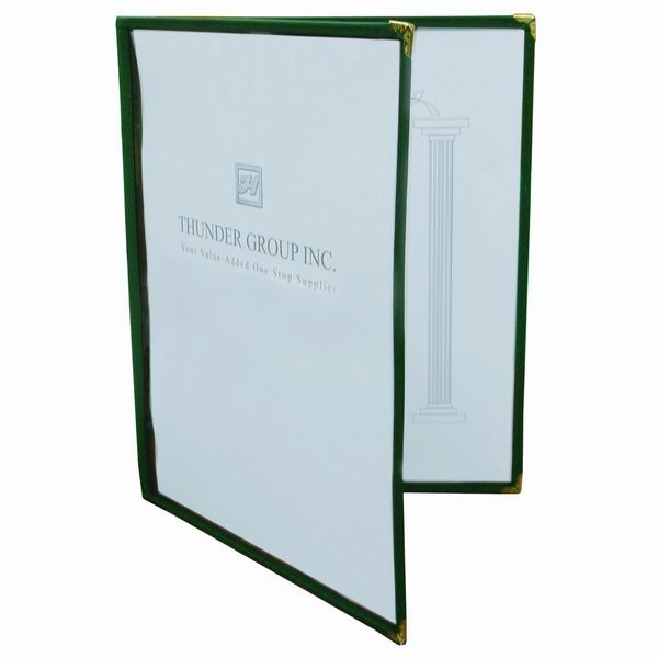 Double Fold Menu Cover / 8 1/2" x 11" Green