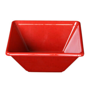 16 Oz / 6 X 6 X 2.25 D/ Square Bowl / Red / 144