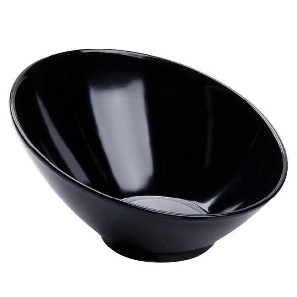 San Michele 1.1 Qt. Black Cascading Melamine Bowl