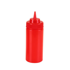 Wide-Mouth / Squeeze Bottle / 16 Oz / Red / 6